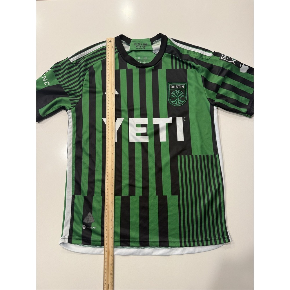 adidas Austin FC Jersey Mens M Green Black AEROREADY MLS Soccer Slim Fit YETI - Picture 7 of 16